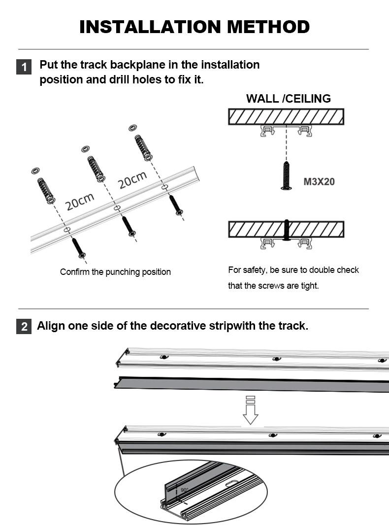 T-Type Connector LED Magnetic Track Lighting Rail Accessories